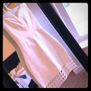 White strapless bodycon dress